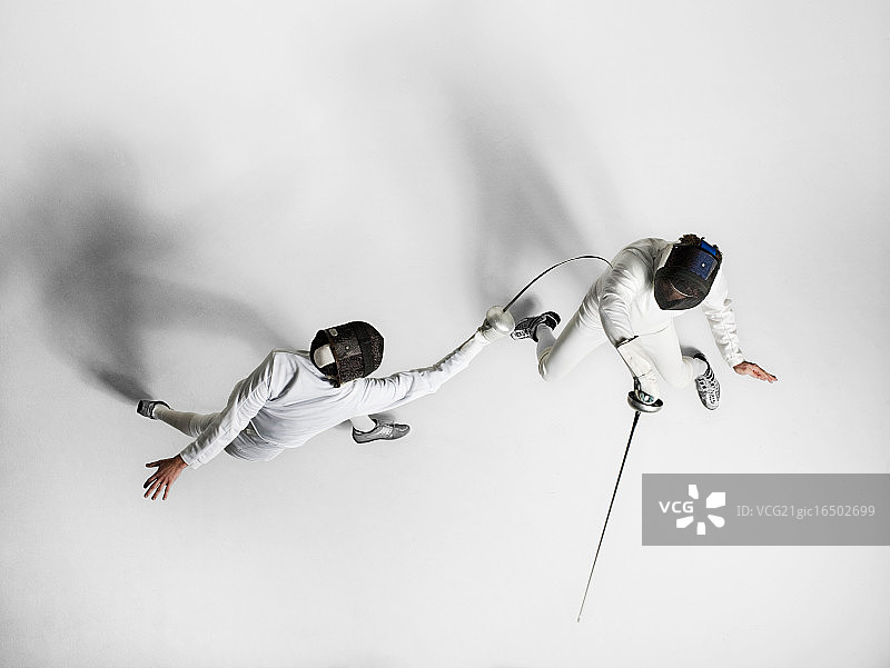 击剑运动员训练图片素材