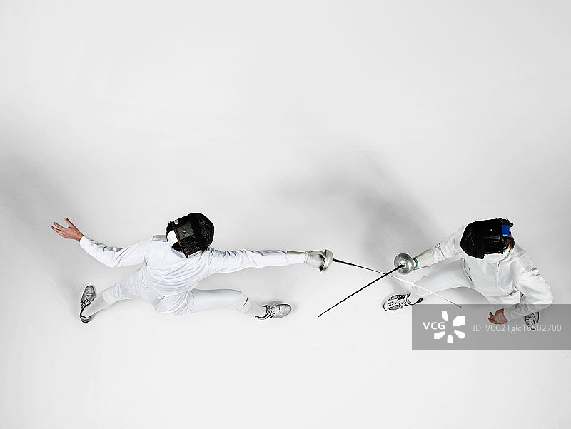 击剑运动员训练图片素材