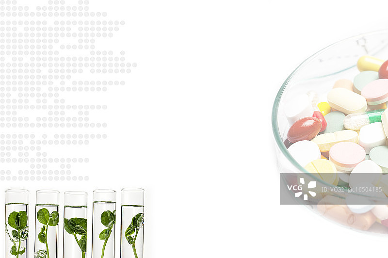 医疗和医学,数码合成,幼苗,药丸,图片素材