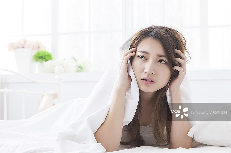 女性,美人,失眠症,图片素材