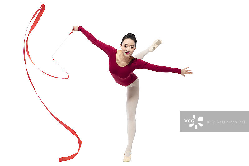 表演带操的运动员图片素材