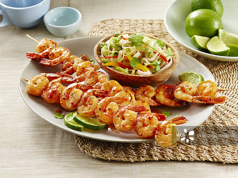 烤虾串图片素材