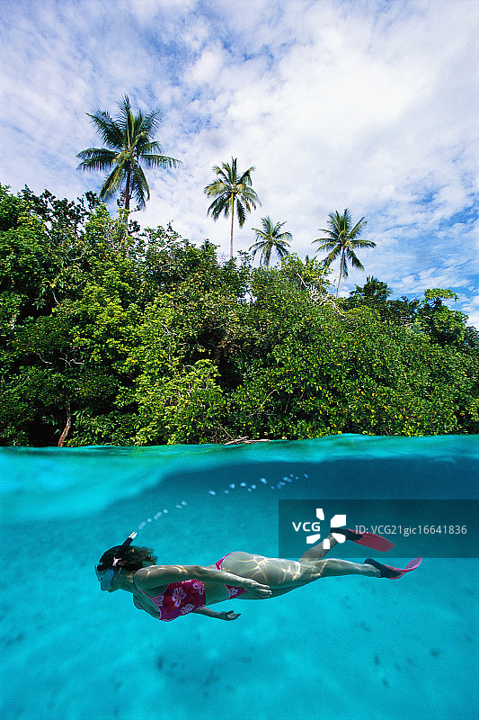 热带地区浮潜图片素材