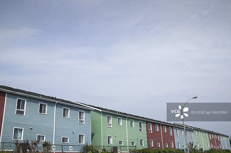 一排排的联排别墅图片素材