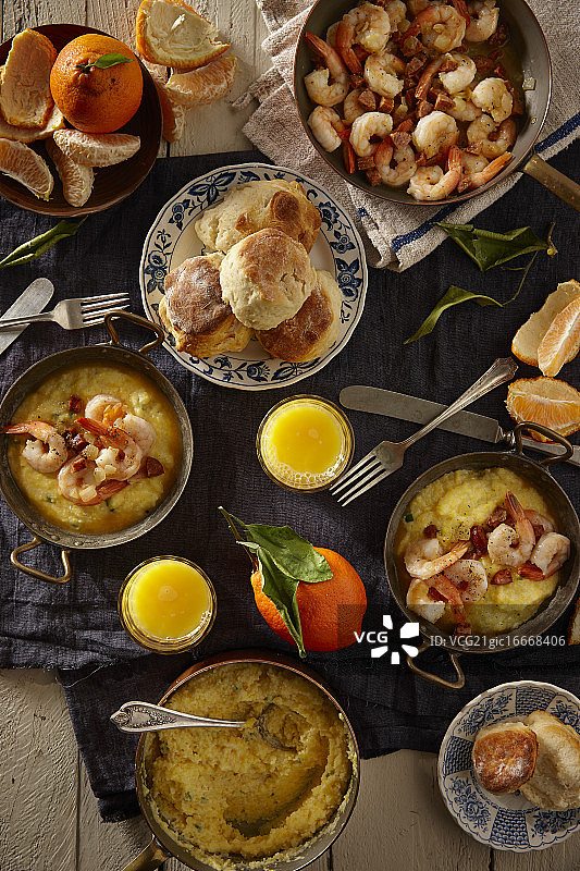 鲜虾奶酪玉米粥早餐图片素材