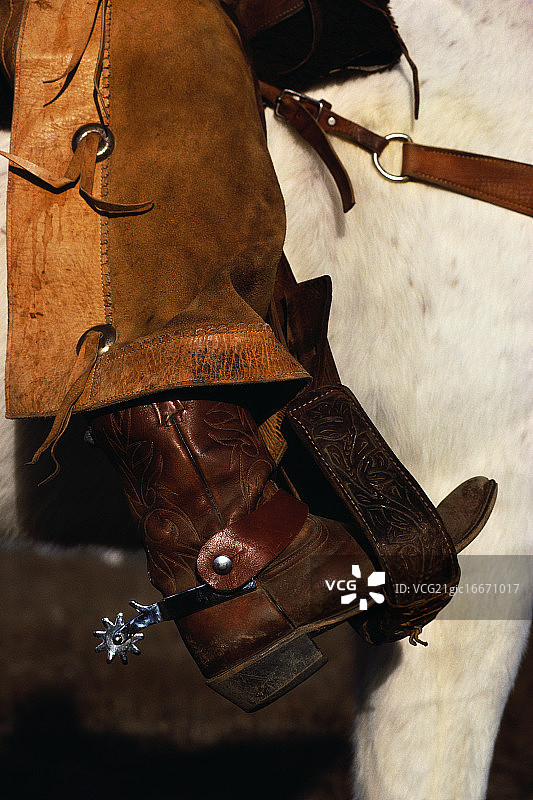 牛仔骑马腿部图片素材