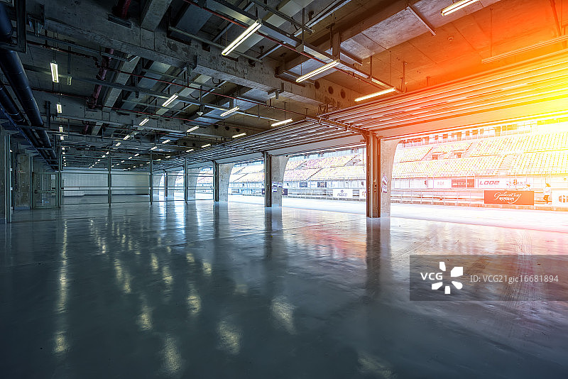 上海F1国际赛车场维修区图片素材