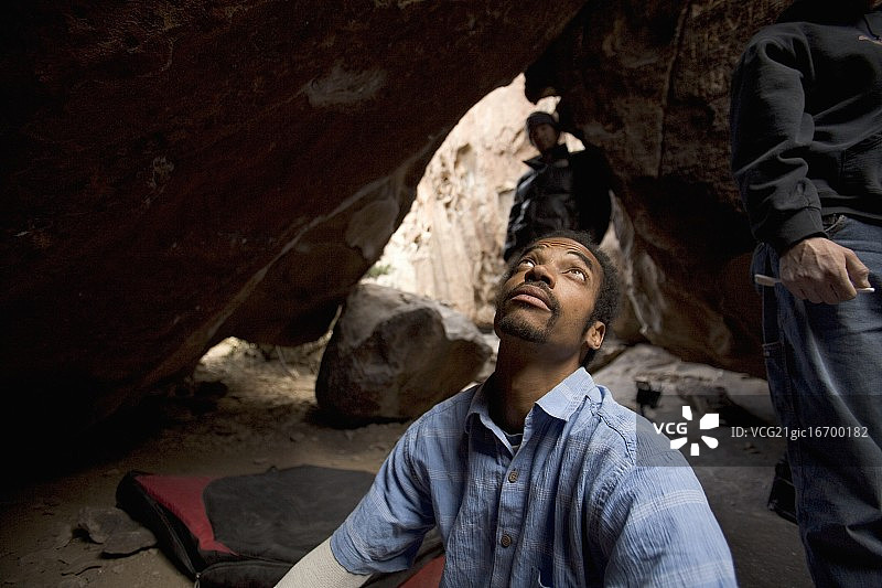 德克萨斯州休科坦克斯的攀岩者图片素材