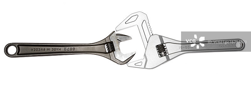 两种不同尺寸的扳手图片素材