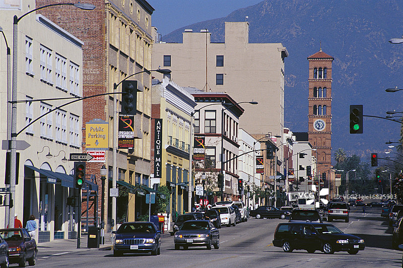 帕萨迪纳老城街道交通图片素材