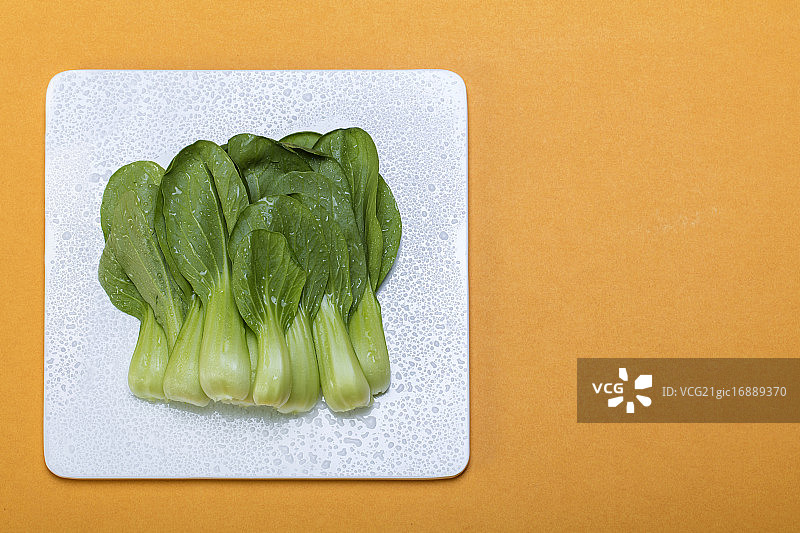 一盘油菜图片素材