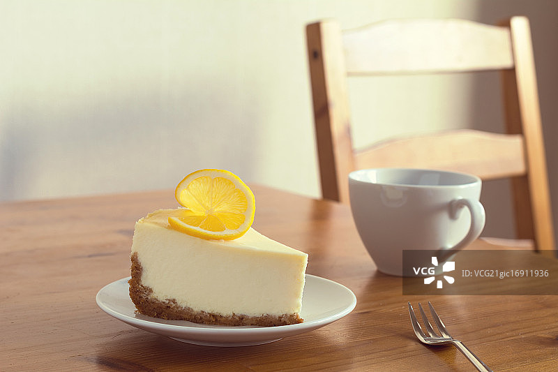 柠檬芝士蛋糕图片素材