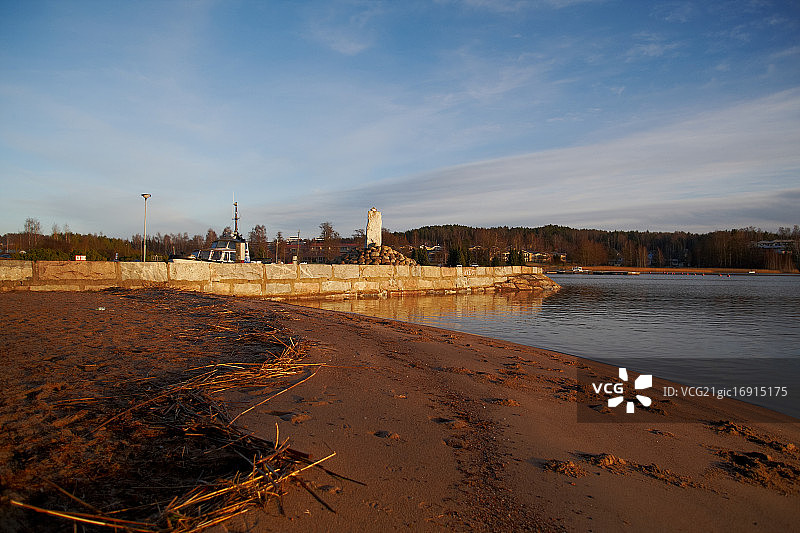 十二月的空旷海滩图片素材