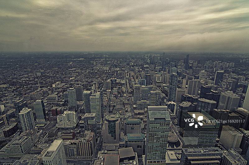 从加拿大国家电视塔看多伦多图片素材
