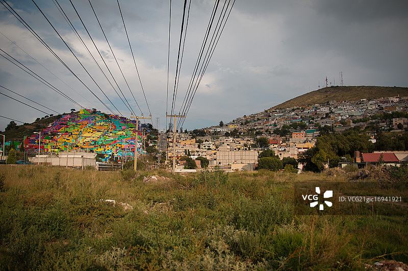 壁画的微距图像：帕丘卡绘画图片素材