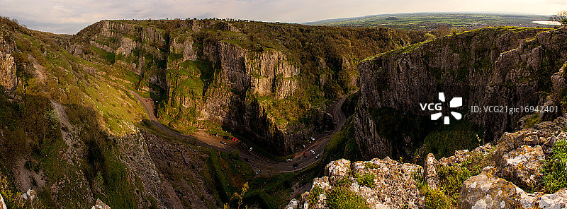 切达峡谷全景图片素材