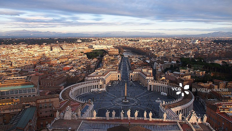 意大利罗马梵蒂冈城航拍图片素材