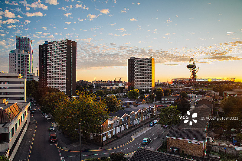 奥林匹克斯特拉特福德日落图片素材