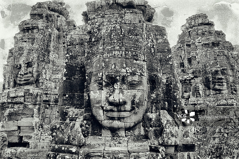 巴戎寺的侧面图片素材