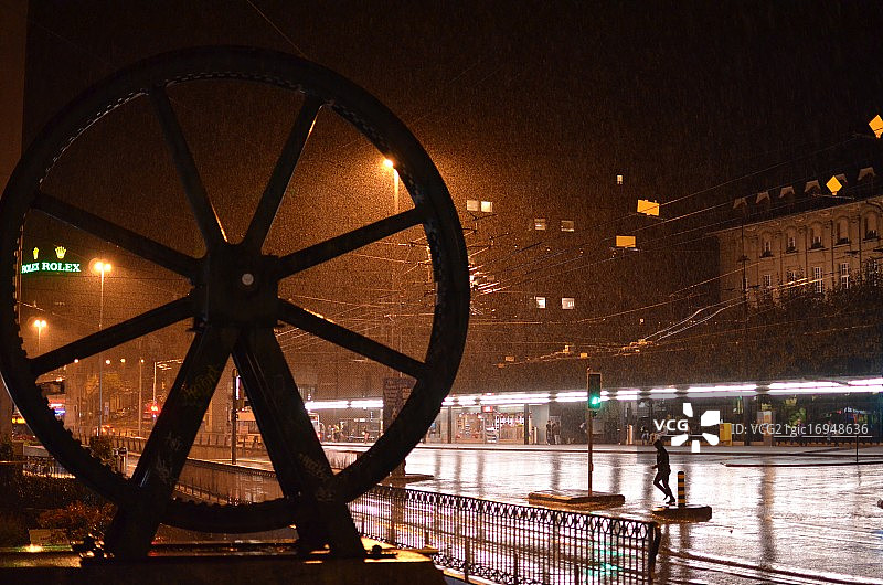 洛桑夜景图片素材