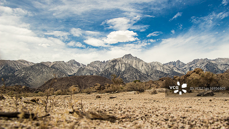 加利福尼亚州阿拉巴马山丘的惠特尼山图片素材