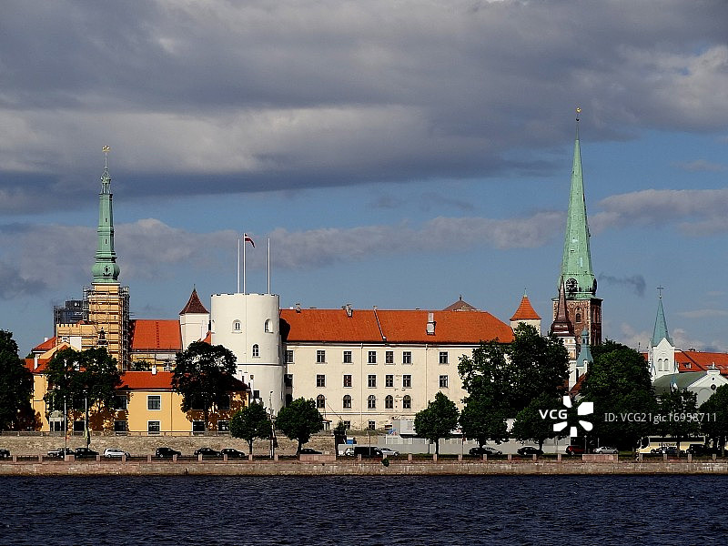 拉脱维亚里加老城区全景图片素材