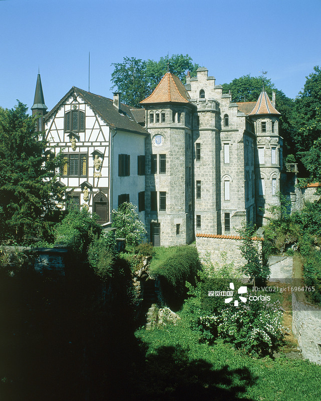 德国罗伊特林根的列支敦士登城堡（巴登-符腾堡州）图片素材