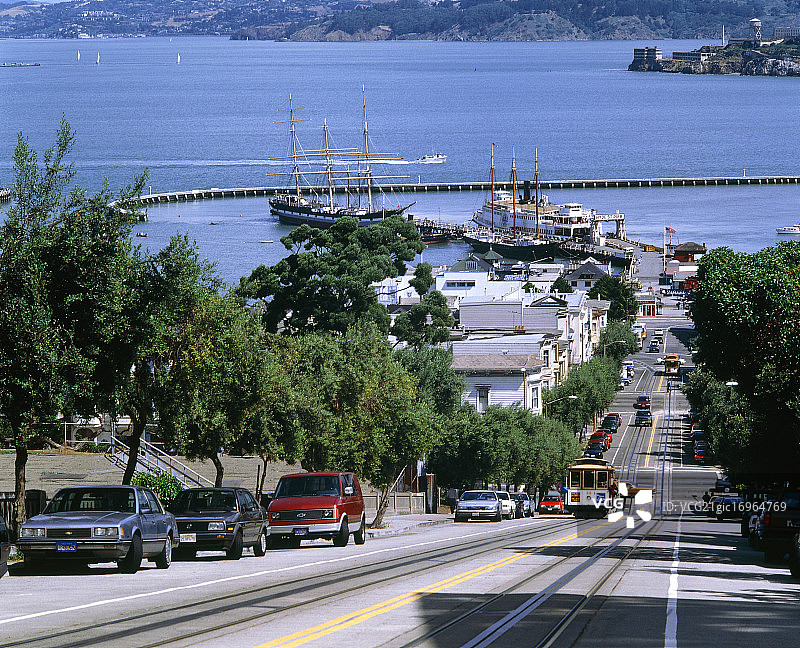 美国旧金山的海德街图片素材