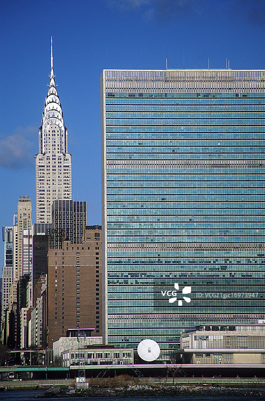 联合国与克莱斯勒大厦图片素材