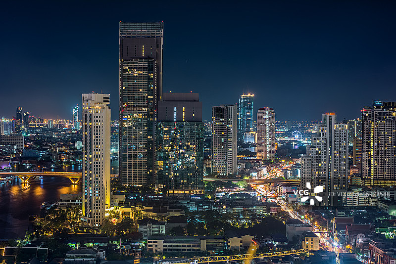 曼谷城市夜景1图片素材