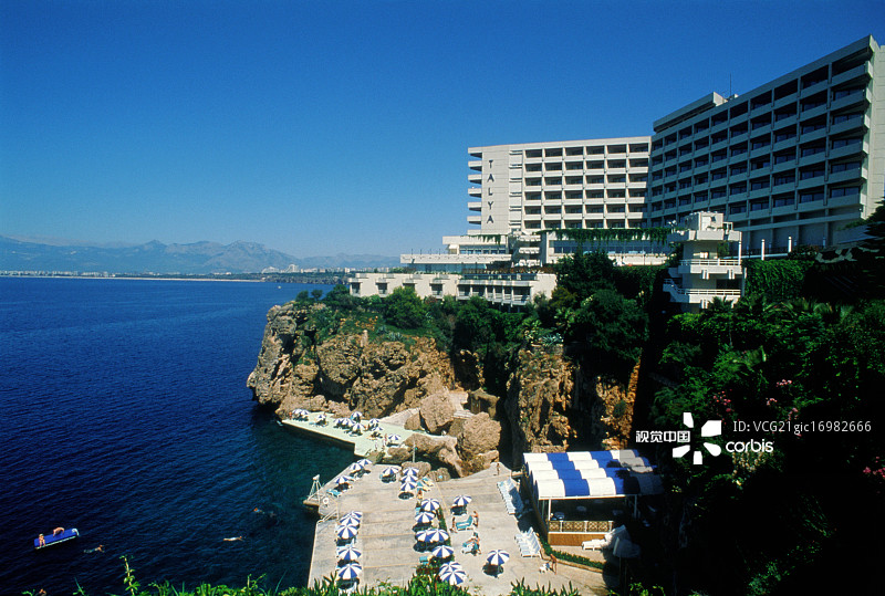 土耳其安塔利亚酒店露台图片素材