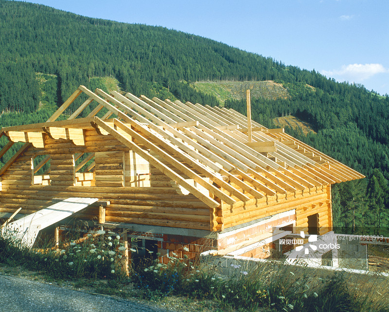 贝壳结构的独栋住宅图片素材