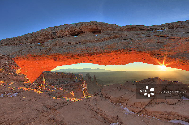 梅萨拱门日出图片素材