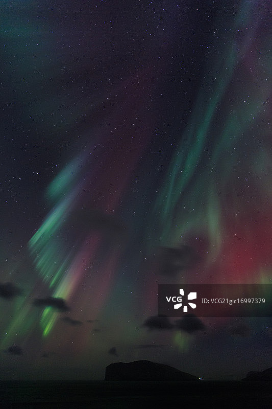 法罗群岛的北极光图片素材