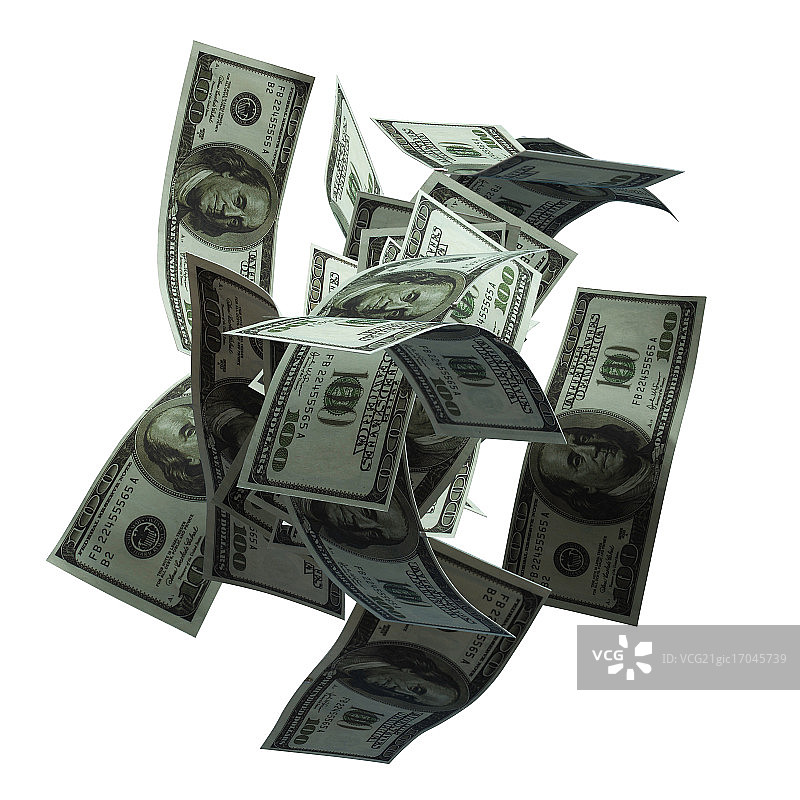 一堆百元美钞图片素材