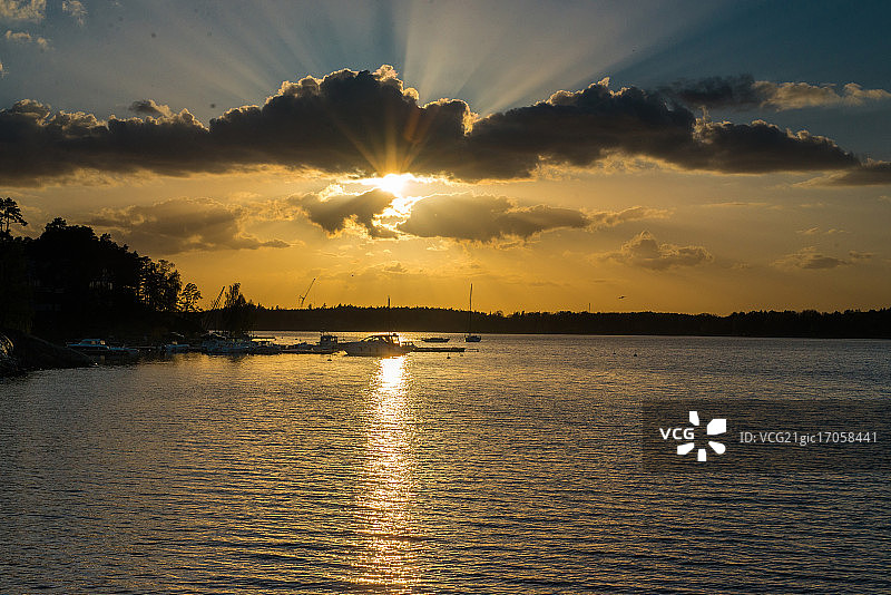 瓦克斯霍尔姆的日落图片素材
