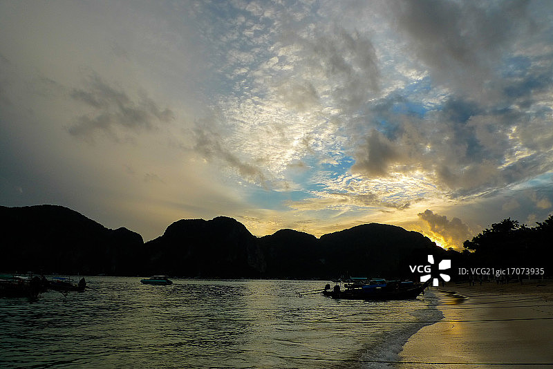 皮皮岛的日落图片素材