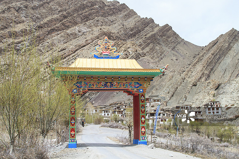 赫米斯寺院大门图片素材