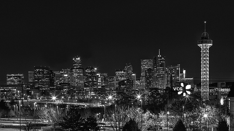 丹佛夜景图片素材