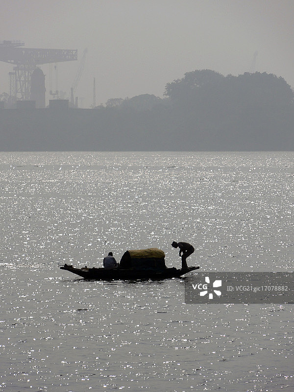 恒河上的船图片素材