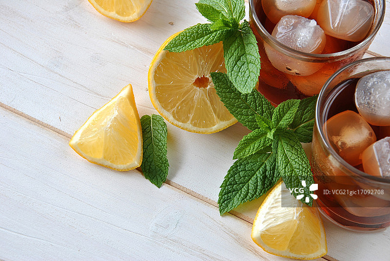 薄荷冰茶图片素材