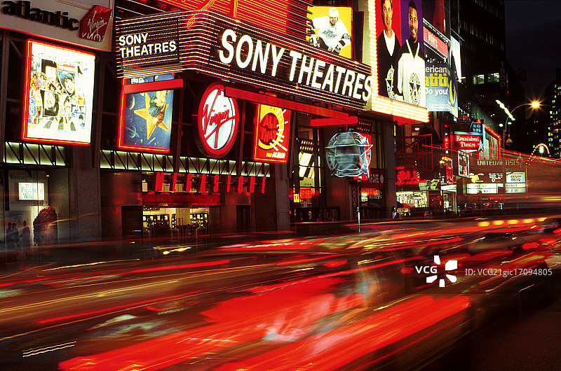 纽约市百老汇索尼影院图片素材