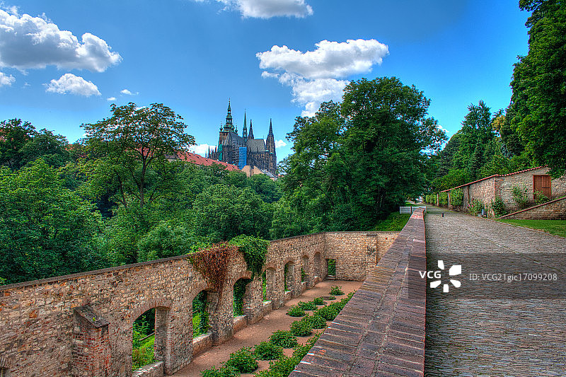 布拉格城堡花园图片素材