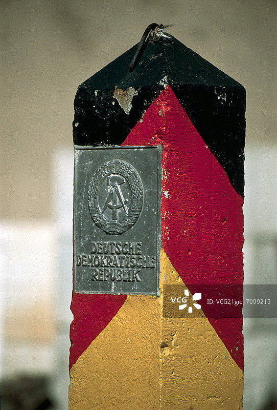 前德意志民主共和国（GDR）的界石图片素材