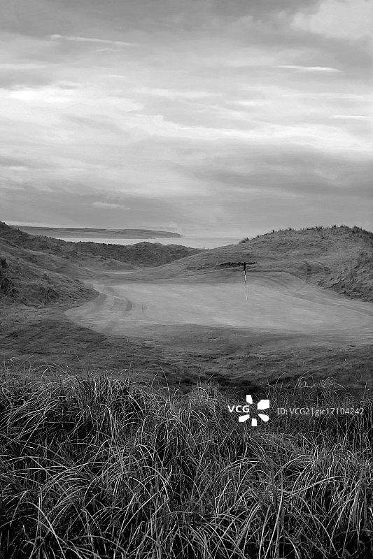 灰色巴利布尼恩林克斯高尔夫球场图片素材