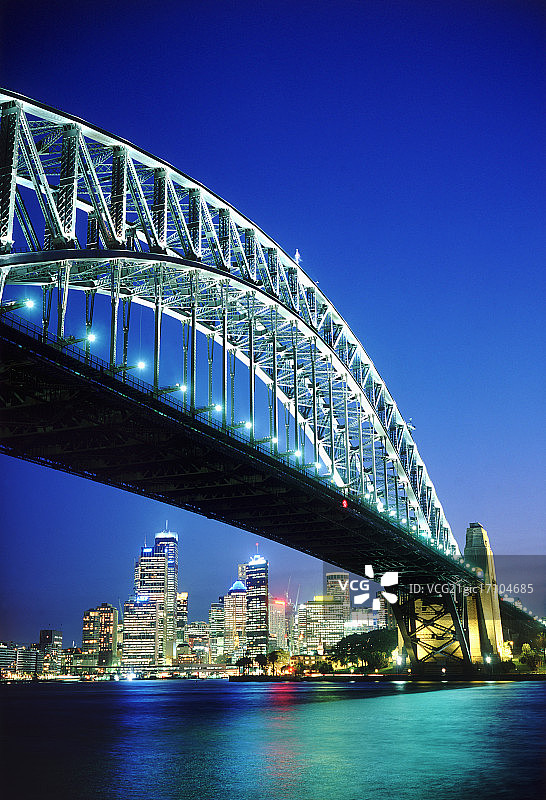 夜色中的悉尼海港大桥图片素材