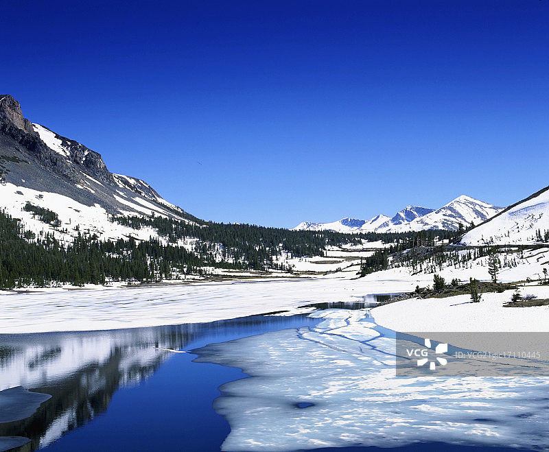 冬季的蒂奥加湖图片素材