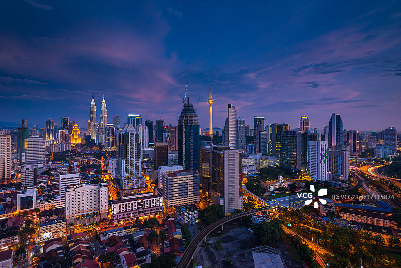 吉隆坡黄昏景色图片素材