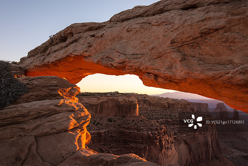 美国犹他州的天然拱门图片素材