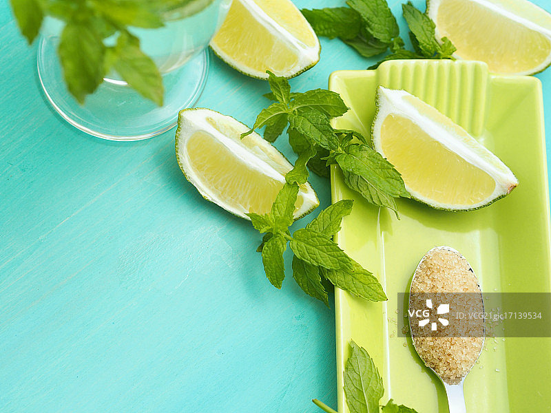 莫吉托饮品配料图片素材